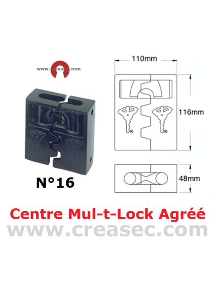 Mâchoires n°16 pour MUL-T-LOCK