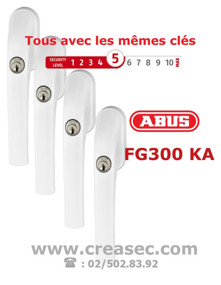 Abus FG300 - Poignée de fenêtre à clé