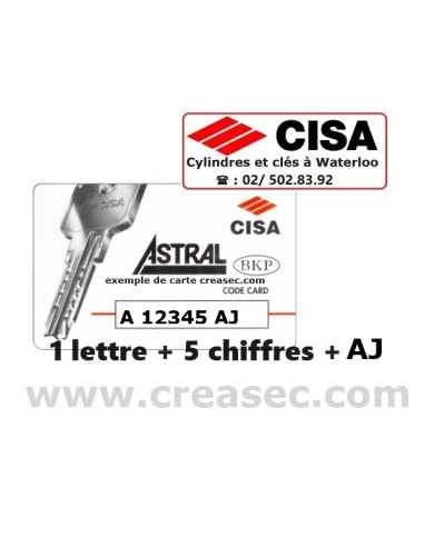 copie cle cisa astral