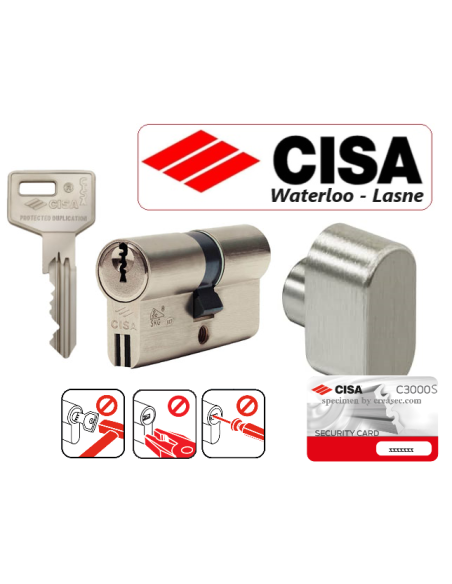 cylindre a bouton cisa c3000s