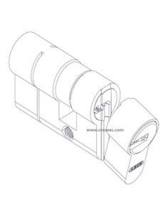 Cylindre ABUS D6 a bouton 2