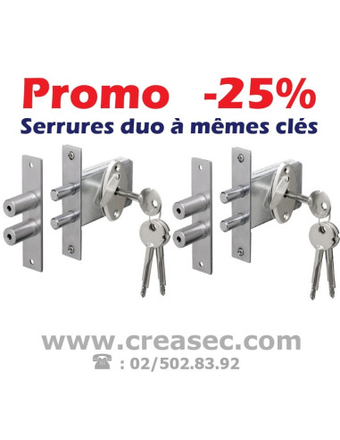 serrures 2 points a même clé