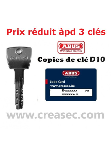 Promotion sur clés ABus D10