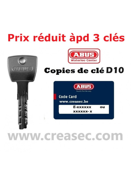 Promotion sur clés ABus D10