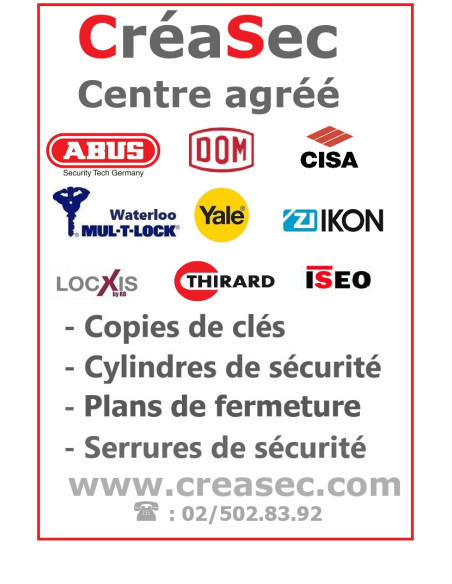 Cylindre ISEO R6 à bouton sur code AGL existant