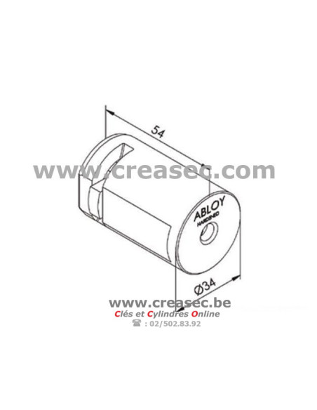 Cylindre pour tube clé