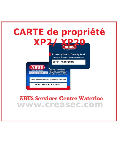 Copie clé ABUS XP2, XP2S