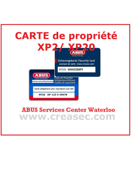 Copie clé ABUS XP2, XP2S