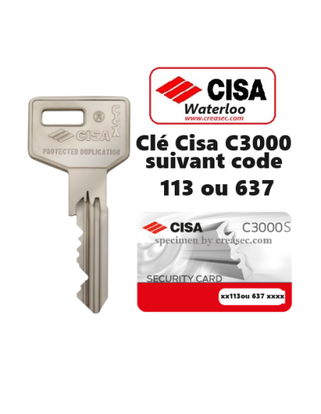 copie clé CISA C3000