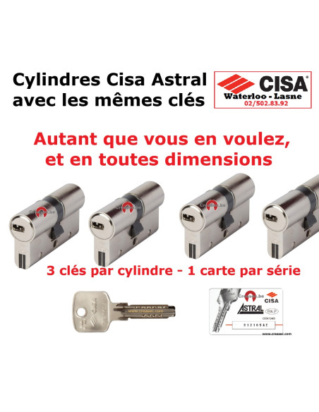 cylindres cisa a même combinaison KA