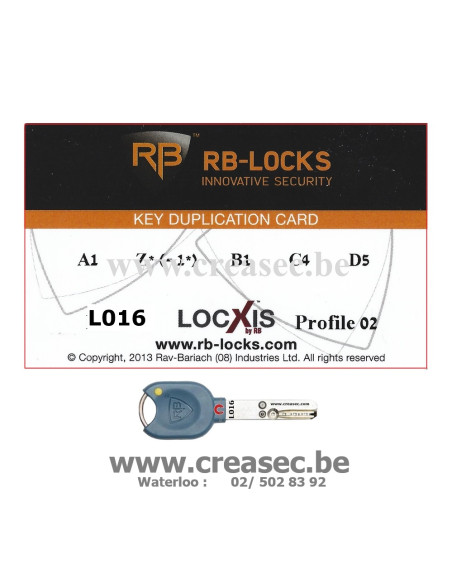 double de clé Locxis sur code