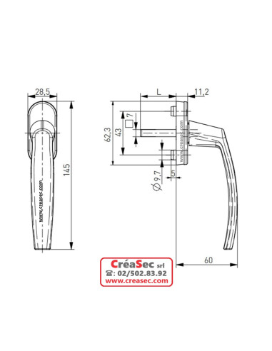 mesures ABUS FG50 ou 0250