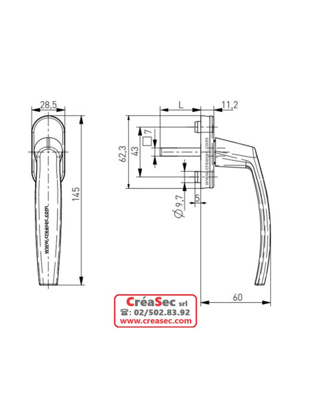 mesures ABUS FG50 ou 0250