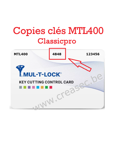 faire cle Multlock classicpro  ou 400