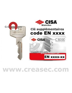 Clé Cisa C3000 sur plan de fermeture 2