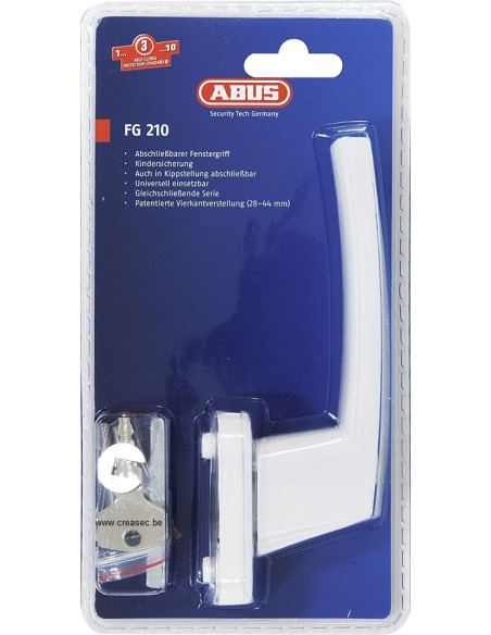 Abus FG210 - Poignée de fenêtre à clé
