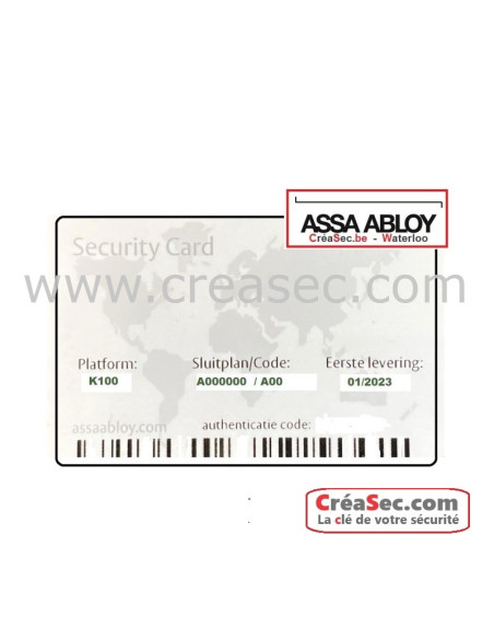 Copie Clé Assa  K100