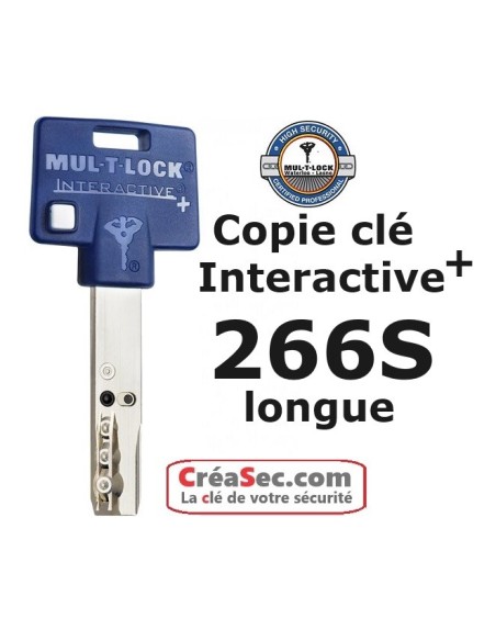 Clé Mul-T-Lock 266 pour porte Belisol