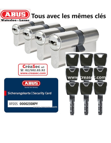tous les cylindres Abus XP20 avec la meme clé