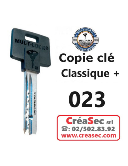 copie de clef multlock 023 suivant clé