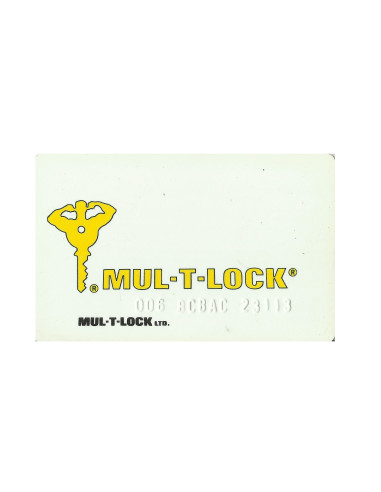 carte pour clé 006 multlock
