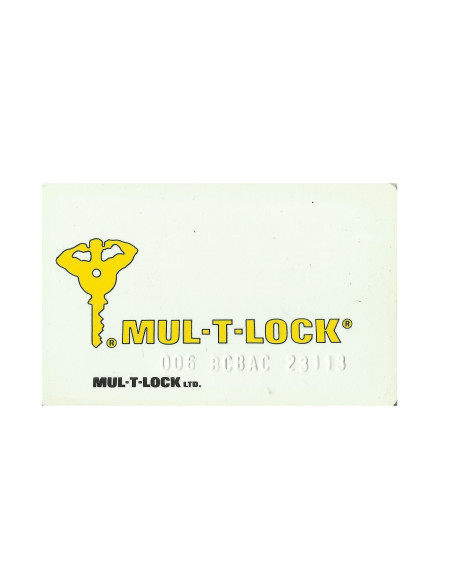 carte pour clé 006 multlock