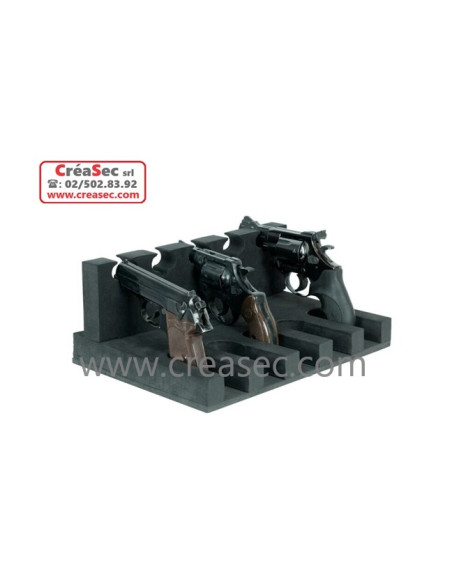 Mousse de maintien pour 5 armes de poing