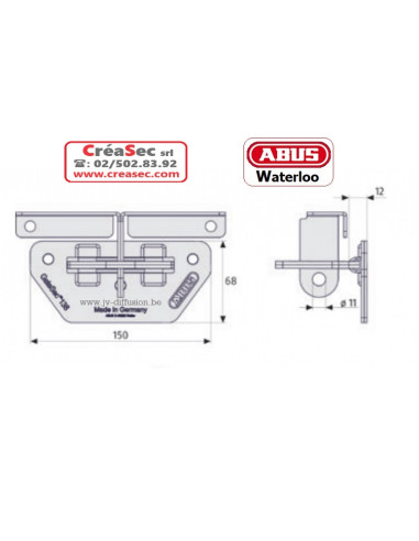 Mesure verrou garage gatesec138