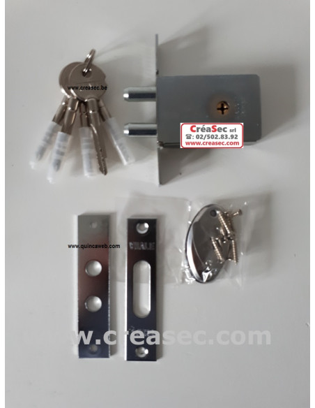 Serrure 2 points à encastrer