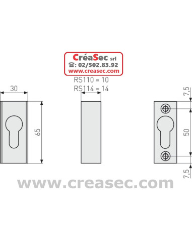 mesures rosace ABUS RS110