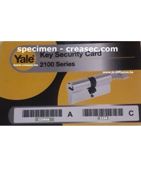 Copie de clé Yale serie 2100